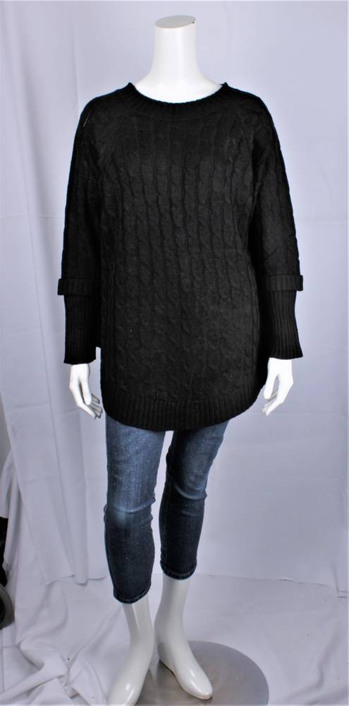 ALICE & LILY textured cable knit  jumper black SC/4897 BLK